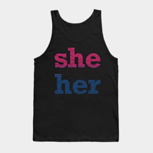 Bisexual She Her Waves Tank Top